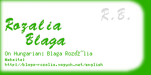 rozalia blaga business card